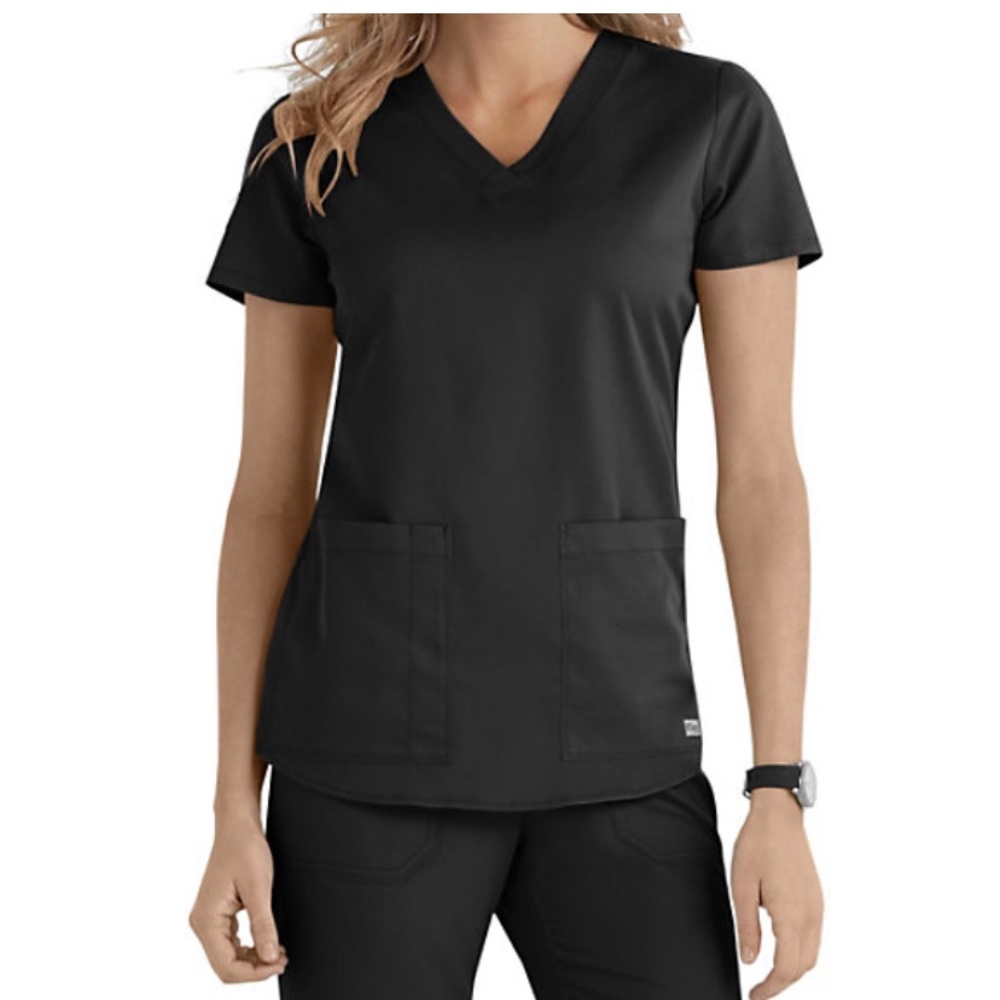 Greys anatomy black scrub top